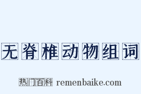 无脊椎动物组词是什么意思的图片